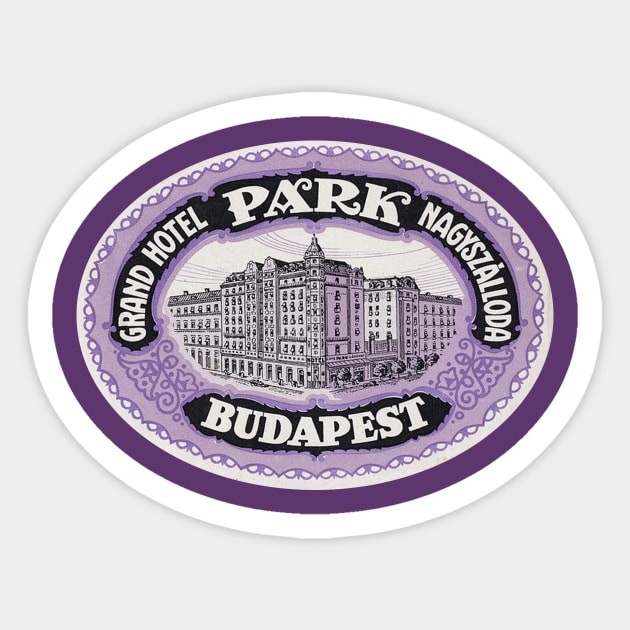 Grand Hotel Parks Budapest Sticker by MindsparkCreative